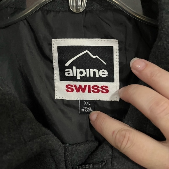 ALPINE Swiss Grant Wool Blend Zip Up Coat Size XXL - Picture 7 of 10